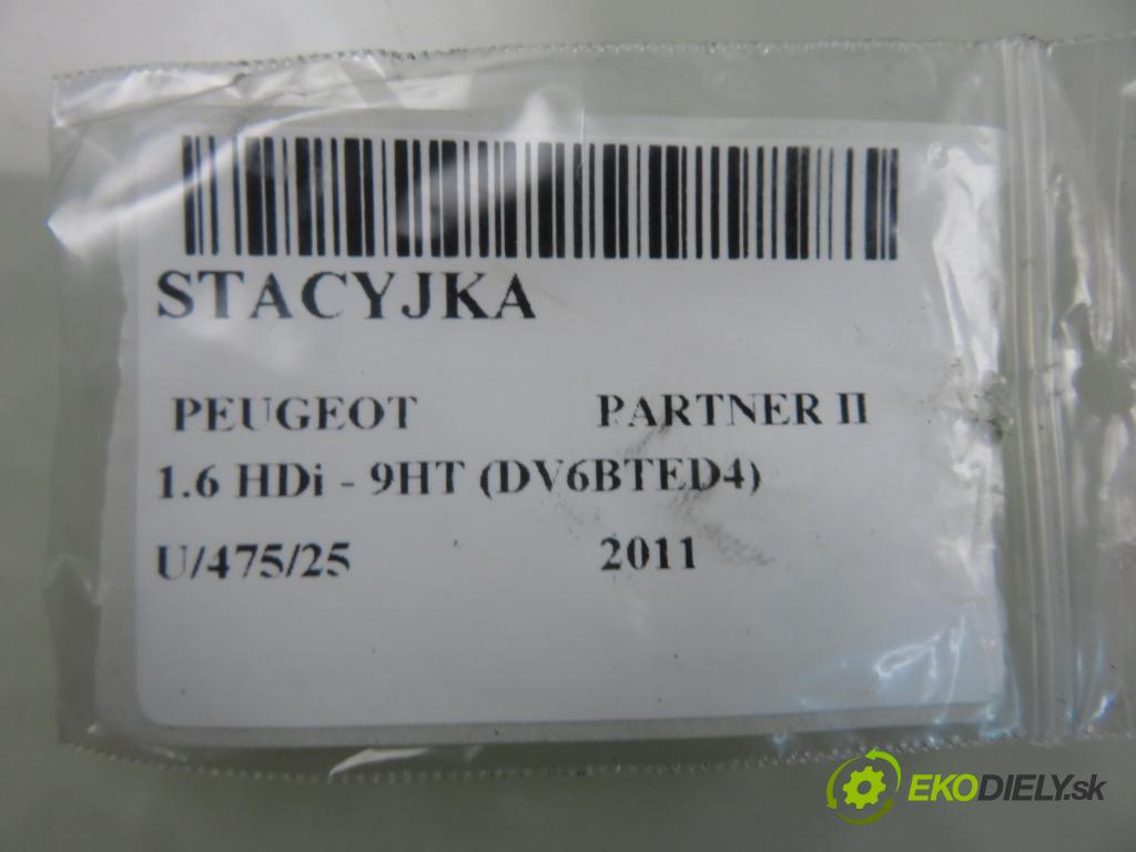 PEUGEOT PARTNER Skrzynia FURGON 2011 55,00 1.6 HDi - 9HT (DV6BTED4) 1560,00 spínačka / VLOŽKY N0502455 ; N0503451 ; 9663123280