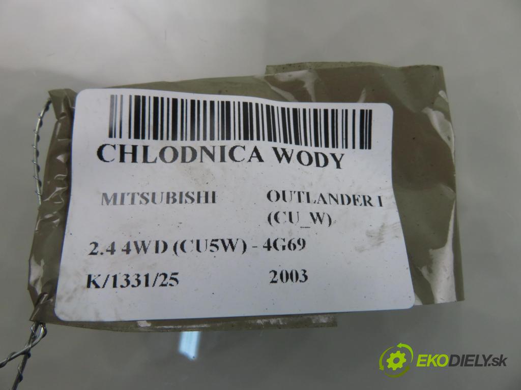 MITSUBISHI OUTLANDER I (CU_W) SUV 2003 118,00 2.4 4WD 160 (CU5W) - 4G69 2378,00 chladič vody MN156534