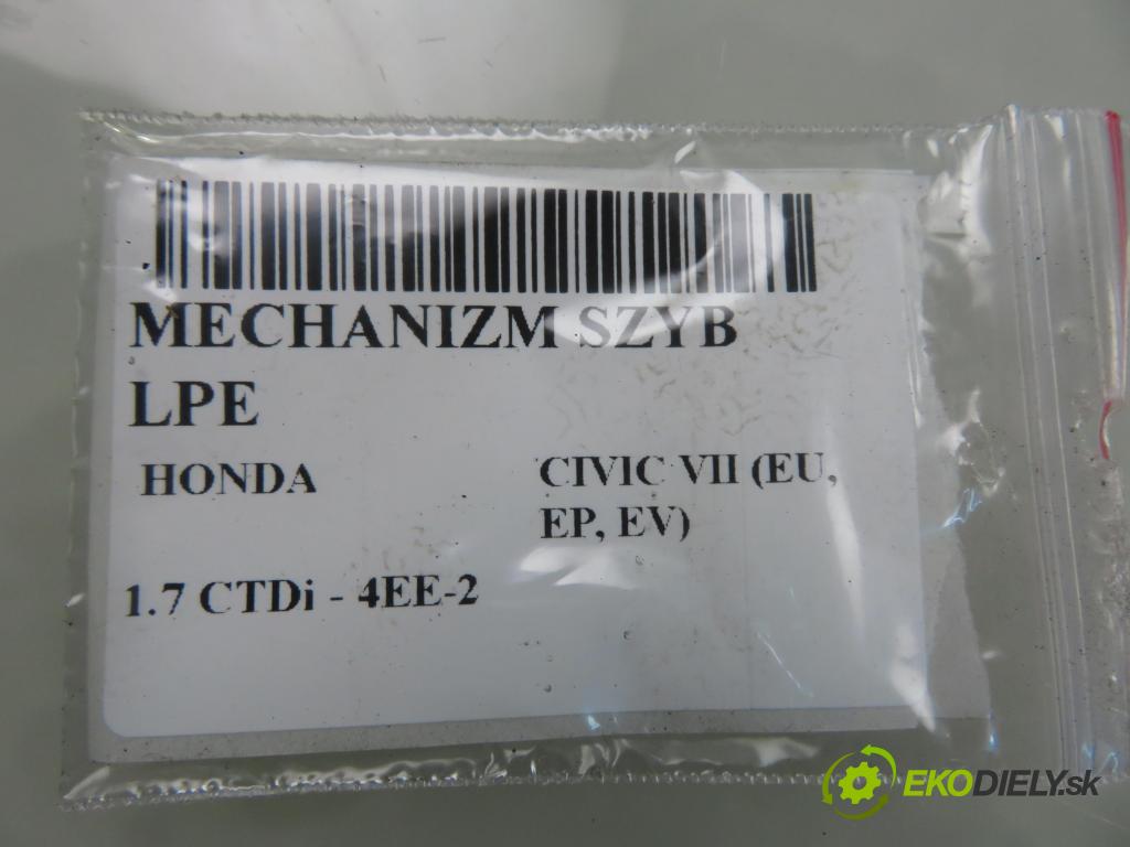 HONDA CIVIC VII Hatchback (EU, EP, EV) HB 2006 74,00 1.7 CTDi 101 - 4EE-2 (Isuzu) 1686,00 mechanismus oken