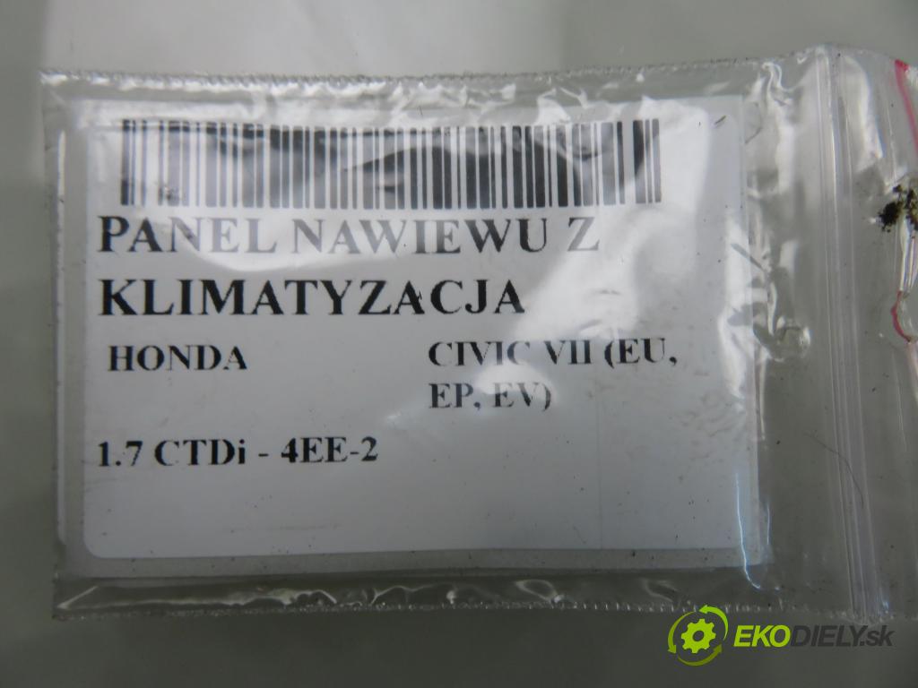 HONDA CIVIC VII Hatchback (EU, EP, EV) HB 2006 74,00 1.7 CTDi 101 - 4EE-2 (Isuzu) 1686,00 Panel topení KLIMATIZACE: 79500S6DG022M1