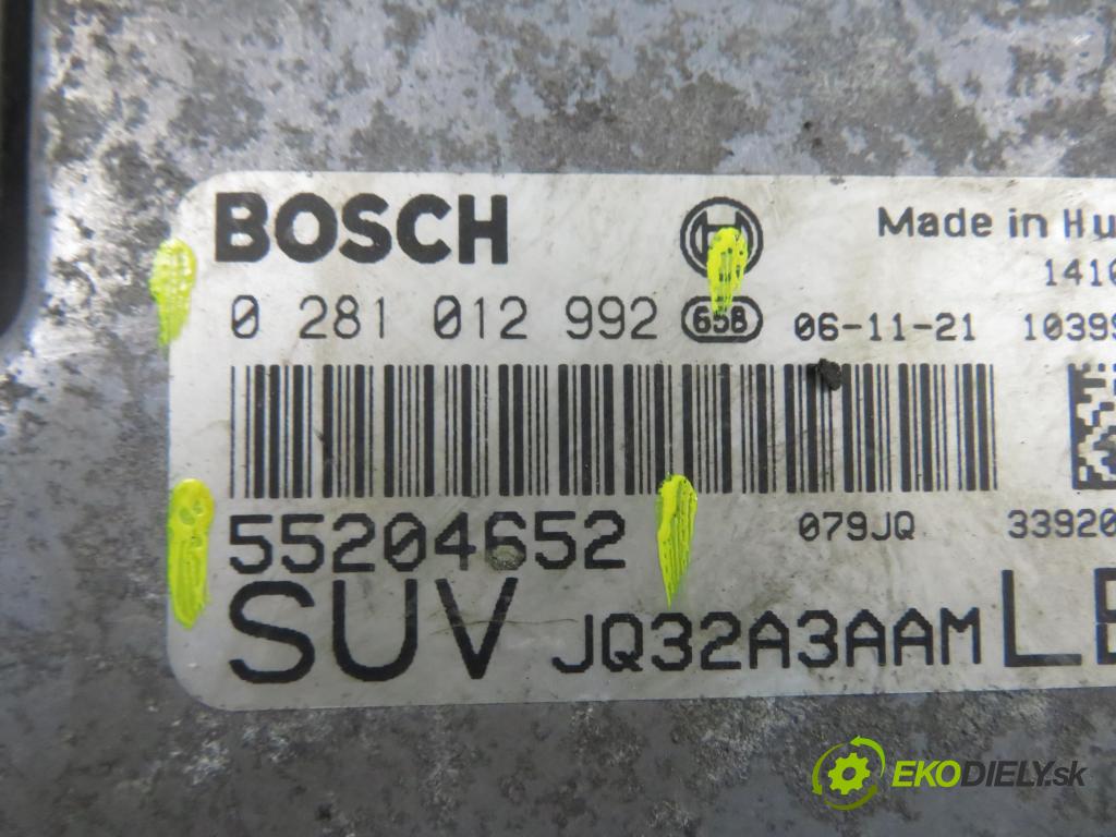 FIAT SEDICI (189_) CROSSOVER 2007 88,00 1.9 D Multijet 120 4x4 - D19AA 1910,00 řídící jednotka motora 0281012992 ; 55204652