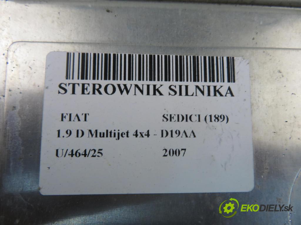 FIAT SEDICI (189_) CROSSOVER 2007 88,00 1.9 D Multijet 120 4x4 - D19AA 1910,00 řídící jednotka motora 0281012992 ; 55204652