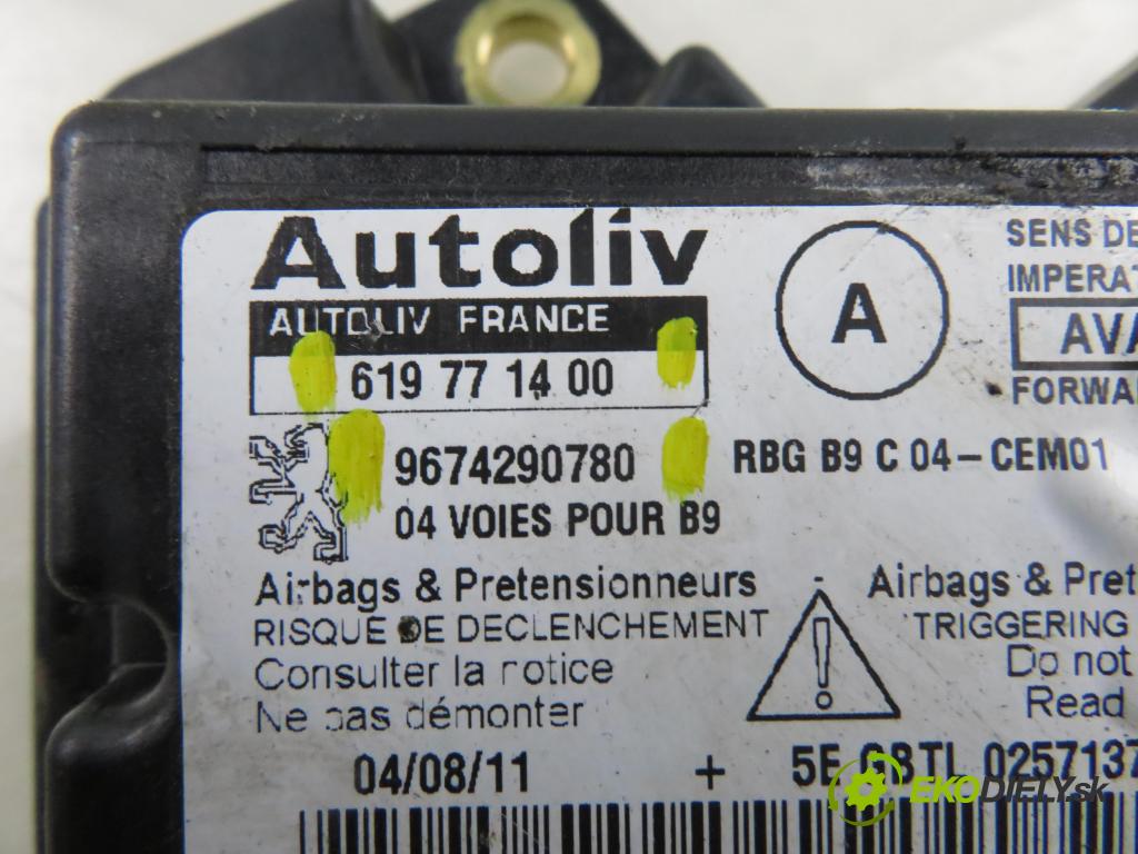 PEUGEOT PARTNER Skrzynia FURGON 2011 55,00 1.6 HDi - 9HT (DV6BTED4) 1560,00 MODUL air BAG 9674290780 ; 619771400