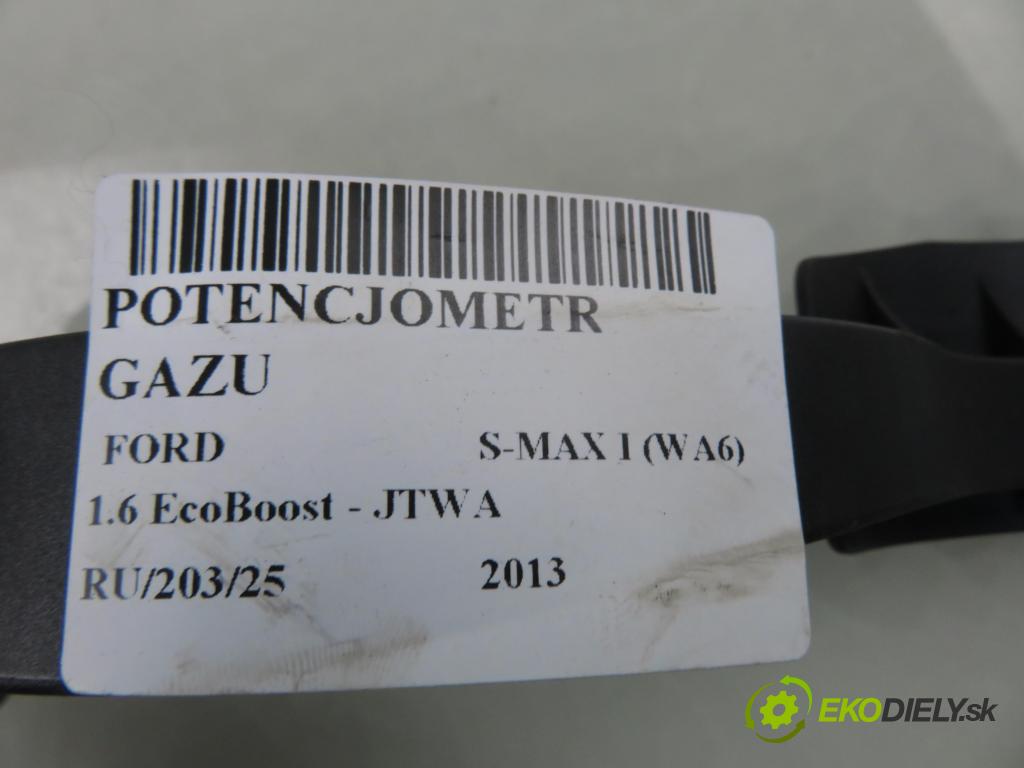 FORD S-MAX (WA6) MINIVAN 2013 118,00 1.6 EcoBoost - JTWA 1596,00 Potenciometer plynu 6G929F836JE ; 6PV01083410 (Potenciometer plynového pedálu)