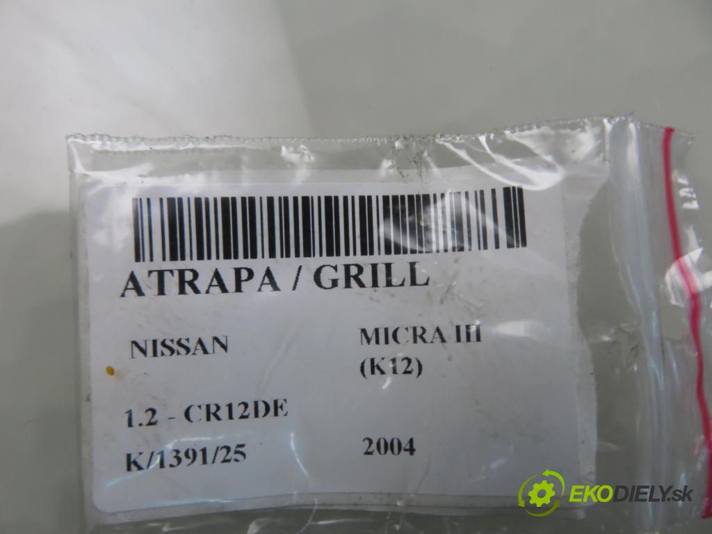 NISSAN MICRA III (K12) HB 2004 48,00 1.2 - CR12DE 1240,00 mřížka / maska