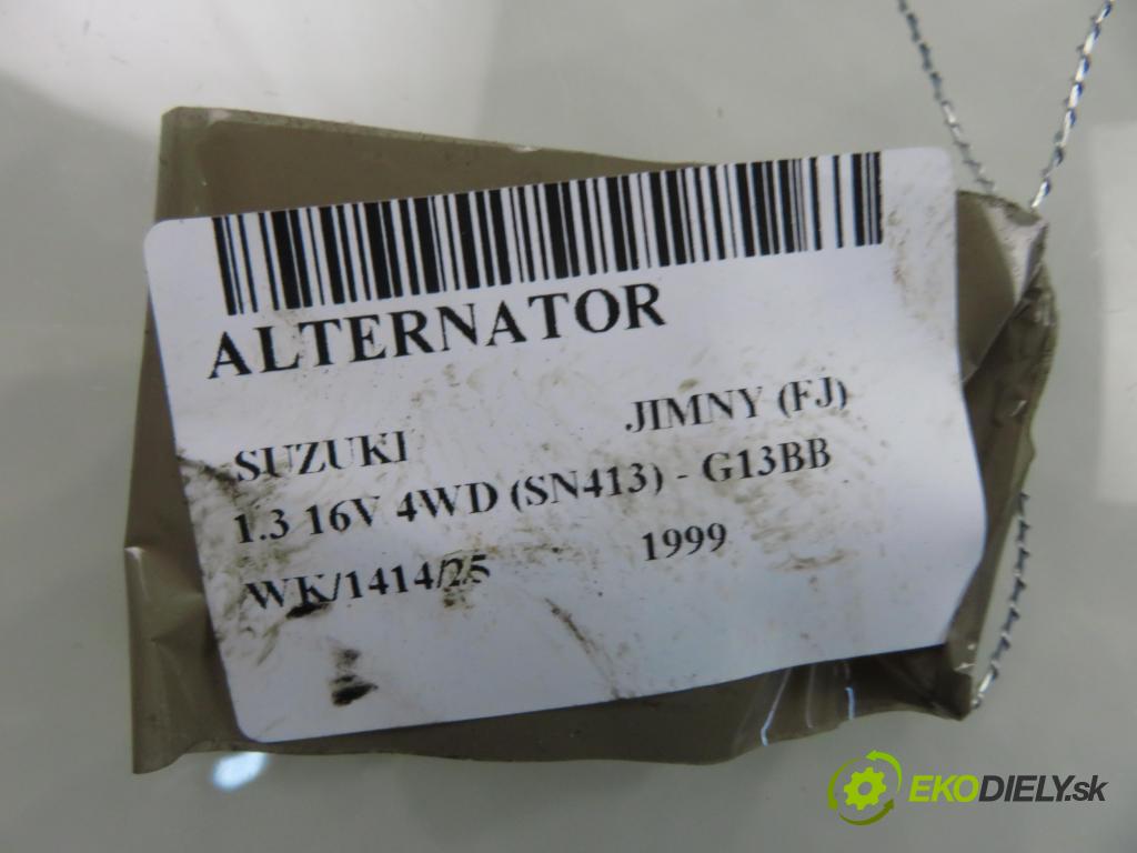 SUZUKI JIMNY (FJ) SUV 1999 59,00 1.3 16V 4WD (SN413) - G13BB 1298,00 Alternátor 113322 (Alternátor)