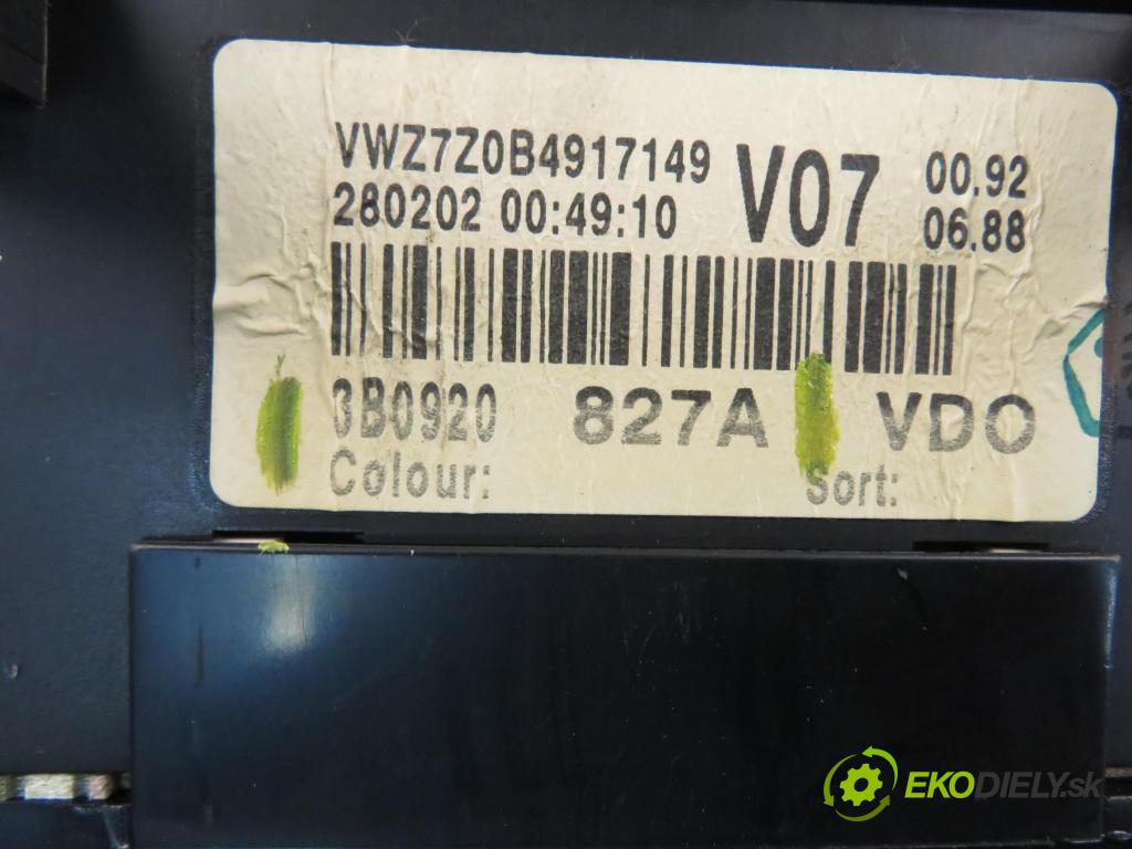 VW PASSAT B5.5 Variant (3B6) KOMBI 2002 74,00 1.9 TDI PD 101 - AVB 1896,00 prístrojovka elektrický 3B0920827A