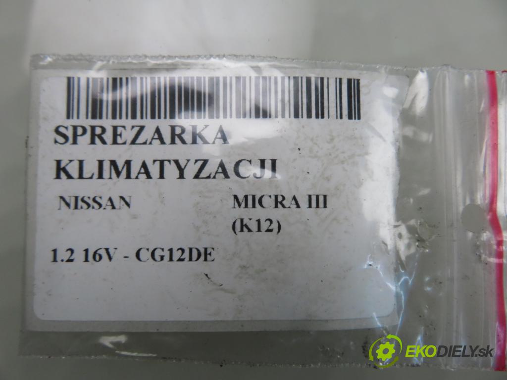 NISSAN MICRA III (K12) HB 2004 59,00 1.2 16V 80 - CG12DE 1240,00 KOMPRESOR: klimatizácie  (Kompresor klimatizácie)