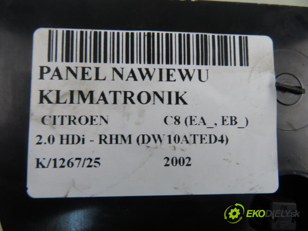 CITROEN C8 (EA_, EB_) MINIVAN 2002 79,00 2.0 HDi - RHM (DW10ATED4) 1997,00 Panel topení KLIMATIZACE: 14875000YR
