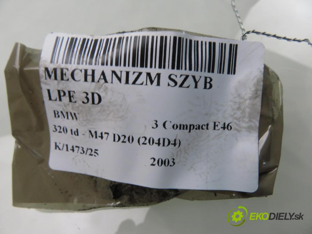 BMW 3 Compact (E46) HB 2003 110,00 320 td 150 - M47 D20 (204D4) 1995,00 mechanismus oken 3D 7079917
