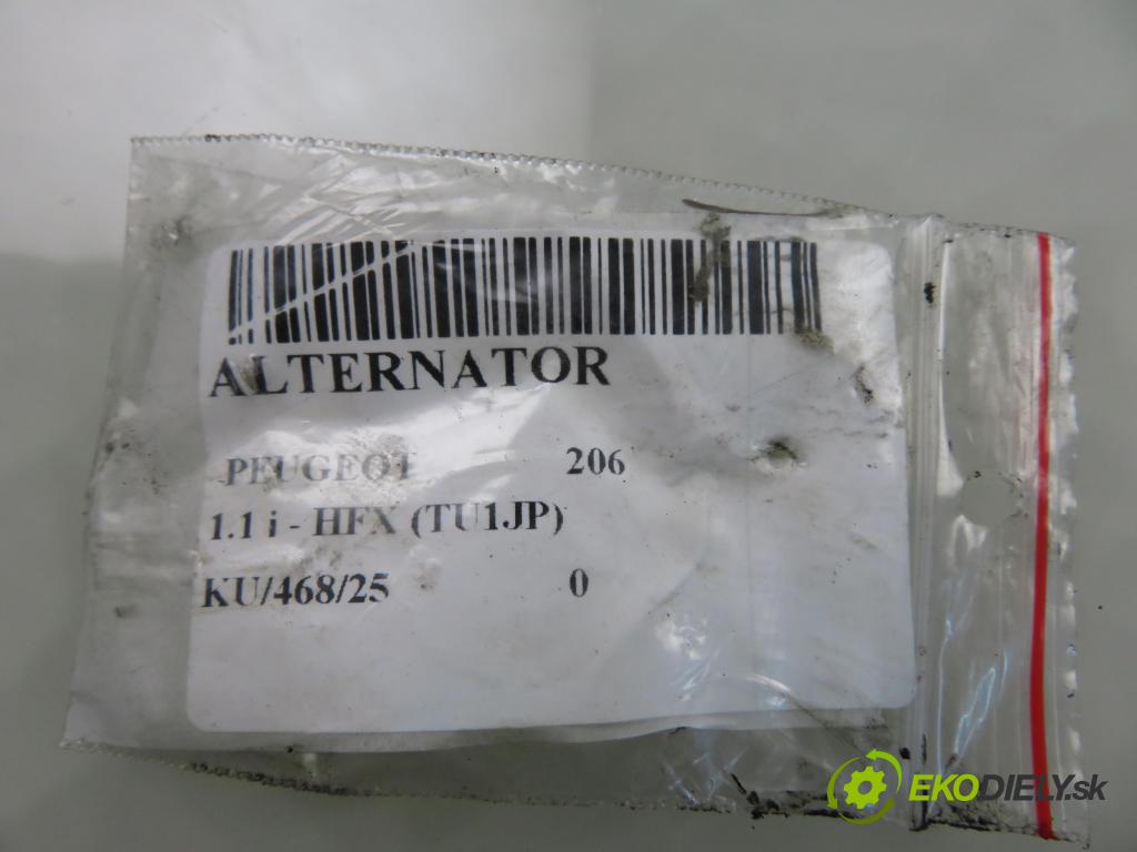 PEUGEOT 206 liftback (2A/C) HB 2003 440,00 1.1 i - HFX (TU1JP) 1124,00 Alternátor A001TA3391C ; 9644927080 (Alternátor)