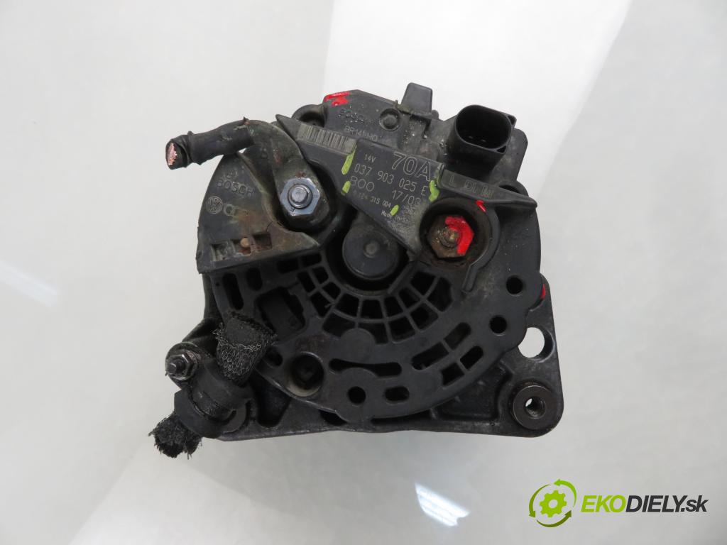 VW POLO (9N_) HB 2002 47,00 1.2 12V 64 - AZQ 1198,00 Alternátor 037903025E ; 0124315004 (Alternátor)