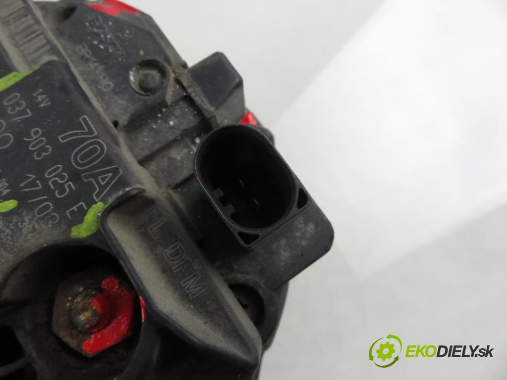 VW POLO (9N_) HB 2002 47,00 1.2 12V 64 - AZQ 1198,00 Alternátor 037903025E ; 0124315004 (Alternátor)