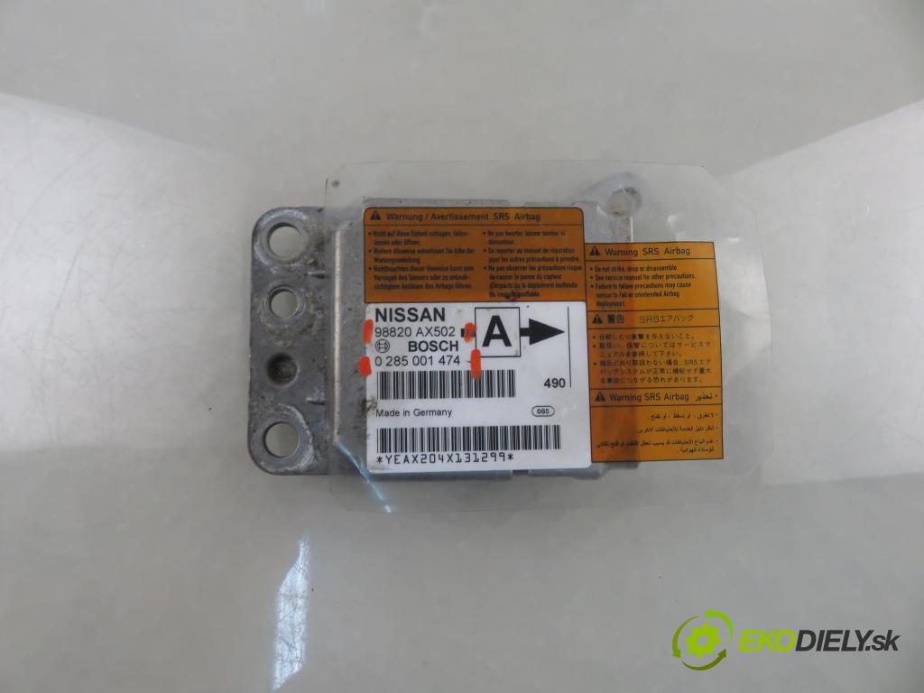 NISSAN MICRA III (K12) HB 2004 59,00 1.2 16V 80 - CG12DE 1240,00 MODUL air BAG 0285001474 ; 98820AX502
