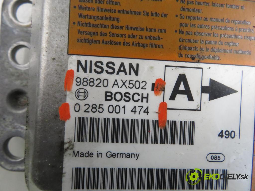 NISSAN MICRA III (K12) HB 2004 59,00 1.2 16V 80 - CG12DE 1240,00 MODUL air BAG 0285001474 ; 98820AX502