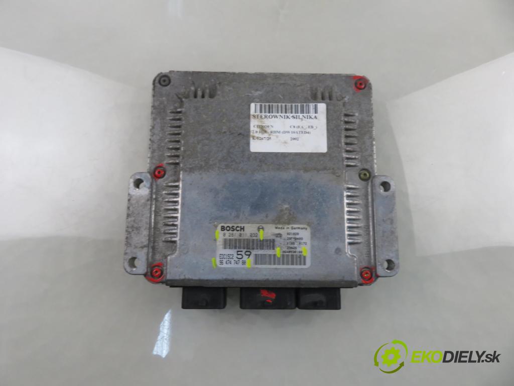 CITROEN C8 (EA_, EB_) MINIVAN 2002 79,00 2.0 HDi - RHM (DW10ATED4) 1997,00 řídící jednotka motora 9647474780 ; 9640938180 ; 0281011032