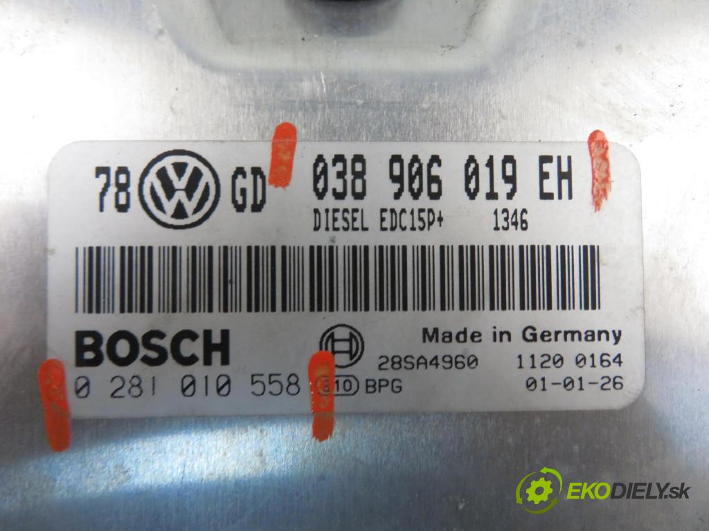 VW PASSAT B5.5 Variant (3B6) KOMBI 2001 96,00 1.9 TDI - AWX 1896,00 řídící jednotka motora 038906019EH ; 0281010558