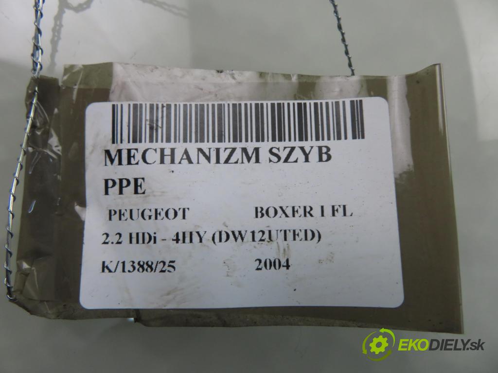 PEUGEOT BOXER Skrzynia (244) FURGON 2004 74,00 2.2 HDi - 4HY (DW12UTED) 2179,00 mechanismus oken PPE 1341395080