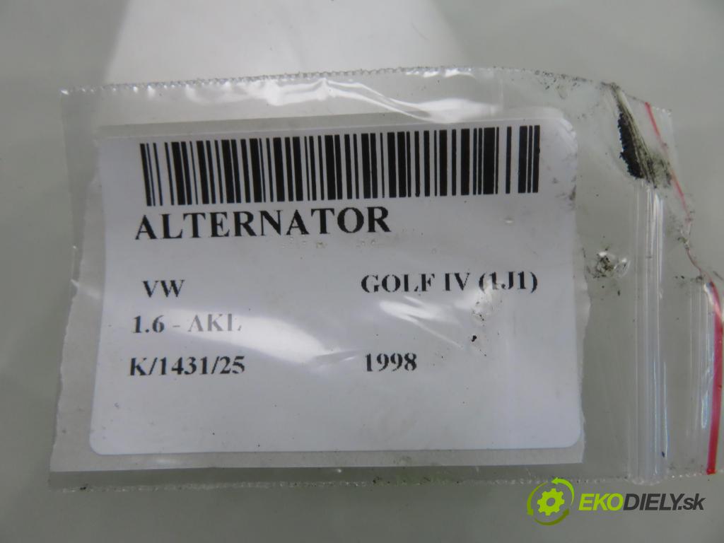 VW GOLF IV (1J1) HB 1998 74,00 1.6 - AKL 1595,00 Alternátor 028903028D ; 0124325003 (Alternátor)