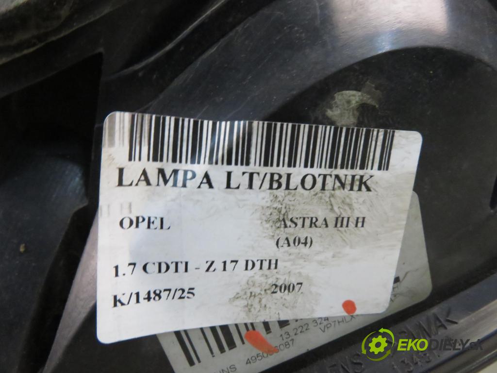 OPEL ASTRA H (A04) HB 2007 74,00 1.7 CDTI 100 - Z 17 DTH 1686,00 světlo levé zadní 13222324