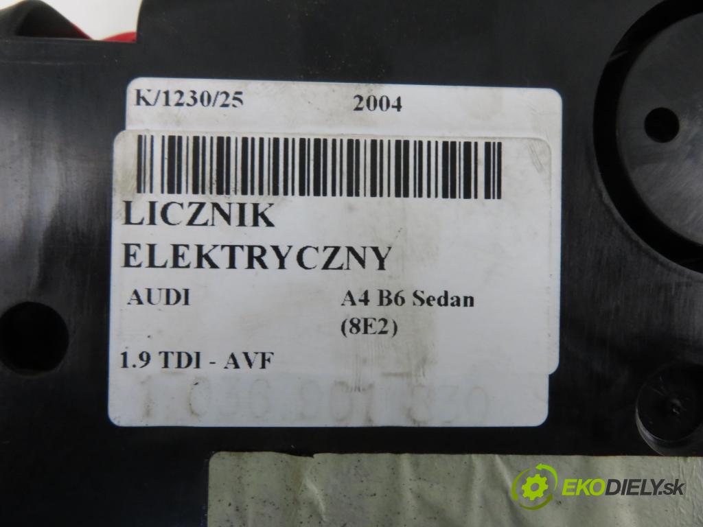 AUDI A4 (8E2, B6) SEDAN 2004 96,00 1.9 TDI PD 130 1896,00 prístrojovka elektrický 8E0920900N ; 0263626045