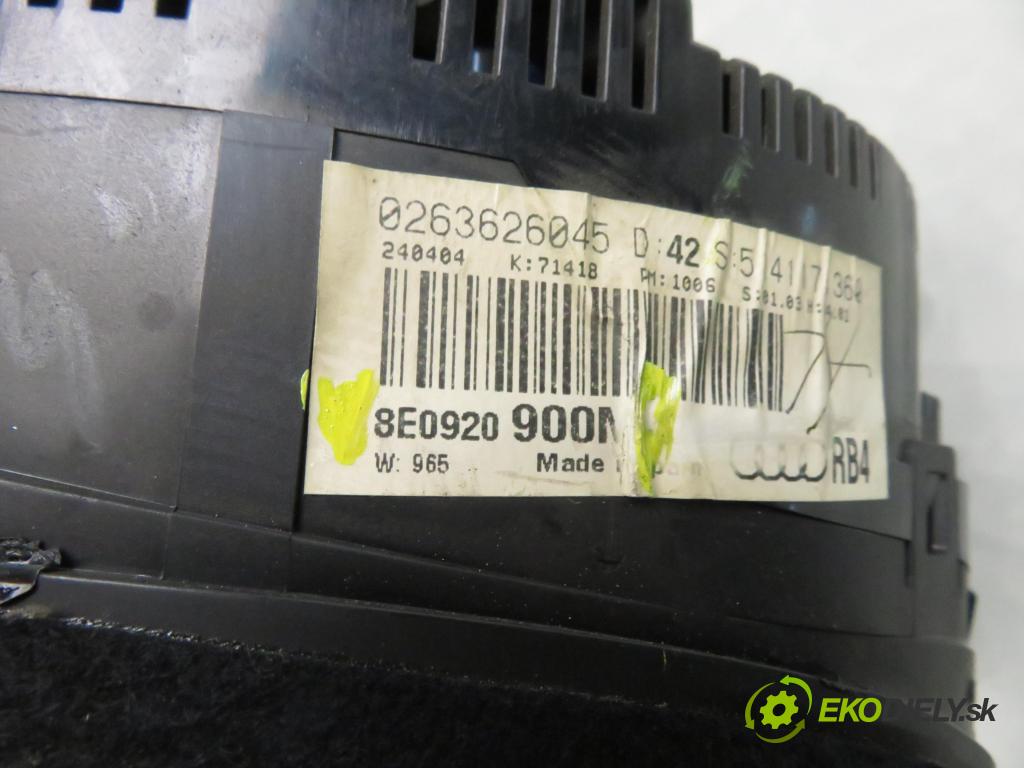 AUDI A4 (8E2, B6) SEDAN 2004 96,00 1.9 TDI PD 130 1896,00 prístrojovka elektrický 8E0920900N ; 0263626045