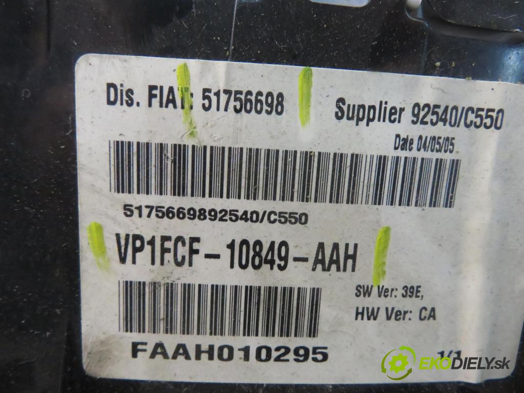 FIAT STILO (192_) HB 2005 76,00 1.6 16V 103 - 182 B6.000 1596,00 prístrojovka elektrický 51756698 ; VP1FCF10849AAH