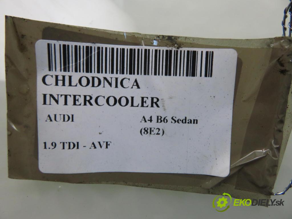 AUDI A4 (8E2, B6) SEDAN 2004 96,00 1.9 TDI PD 130 1896,00 chladič intercooler 8E0145805S