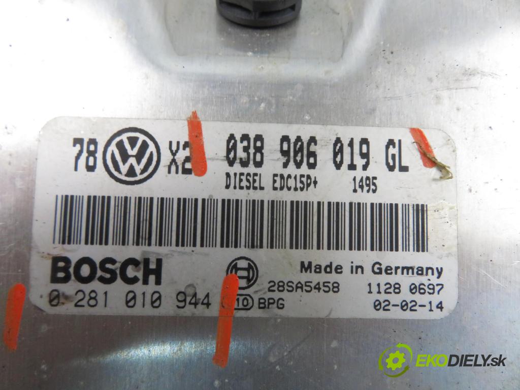 VW PASSAT B5.5 Variant (3B6) KOMBI 2002 74,00 1.9 TDI PD 101 - AVB 1896,00 řídící jednotka motora 0281010944 ; 038906019GL