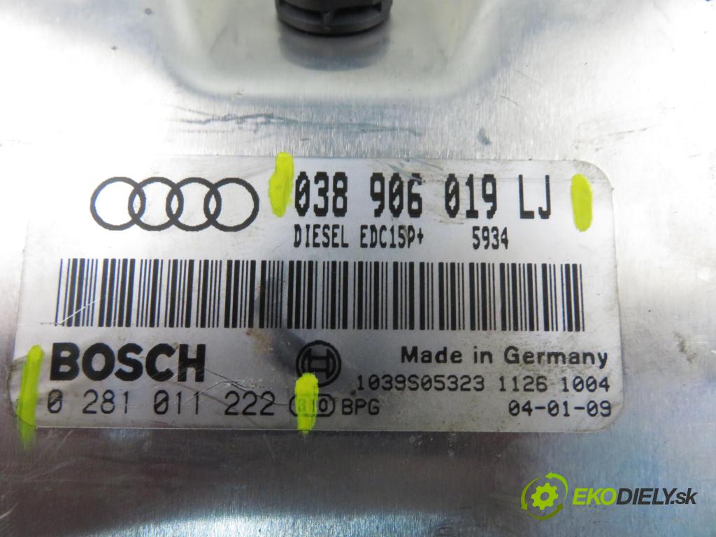 AUDI A4 (8E2, B6) SEDAN 2004 96,00 1.9 TDI PD 130 1896,00 řídící jednotka motora 038906019LJ ; 0281011222