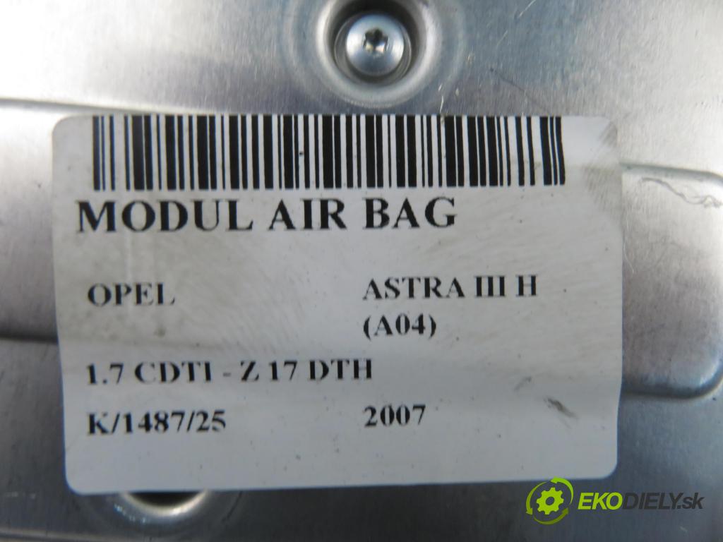 OPEL ASTRA H (A04) HB 2007 74,00 1.7 CDTI 100 - Z 17 DTH 1686,00 MODUL air BAG 13251081