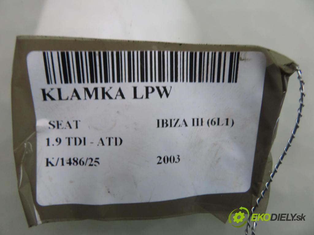 SEAT IBIZA III (6L1) HB 2003 74,00 1.9 TDI - ATD 1896,00 klika LPW 6L0837113