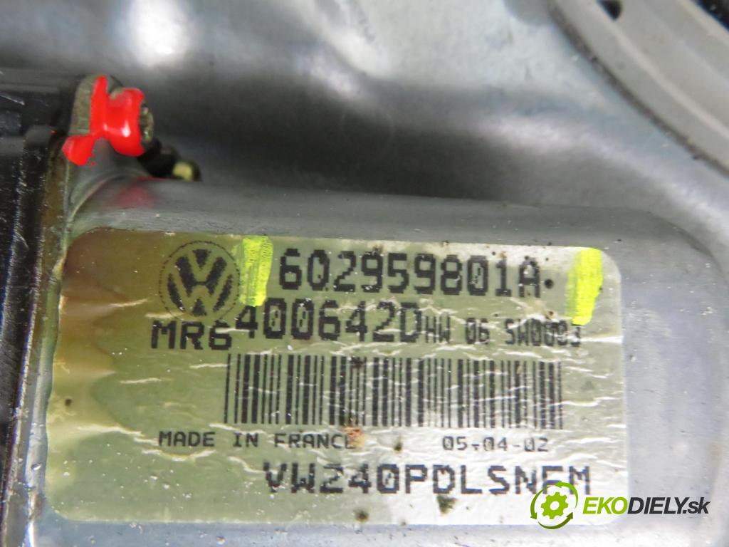 VW POLO (9N_) HB 2002 47,00 1.2 12V 64 - AZQ 1198,00 mechanismus oken PPE 6Q2959801A ; 6Q4837756