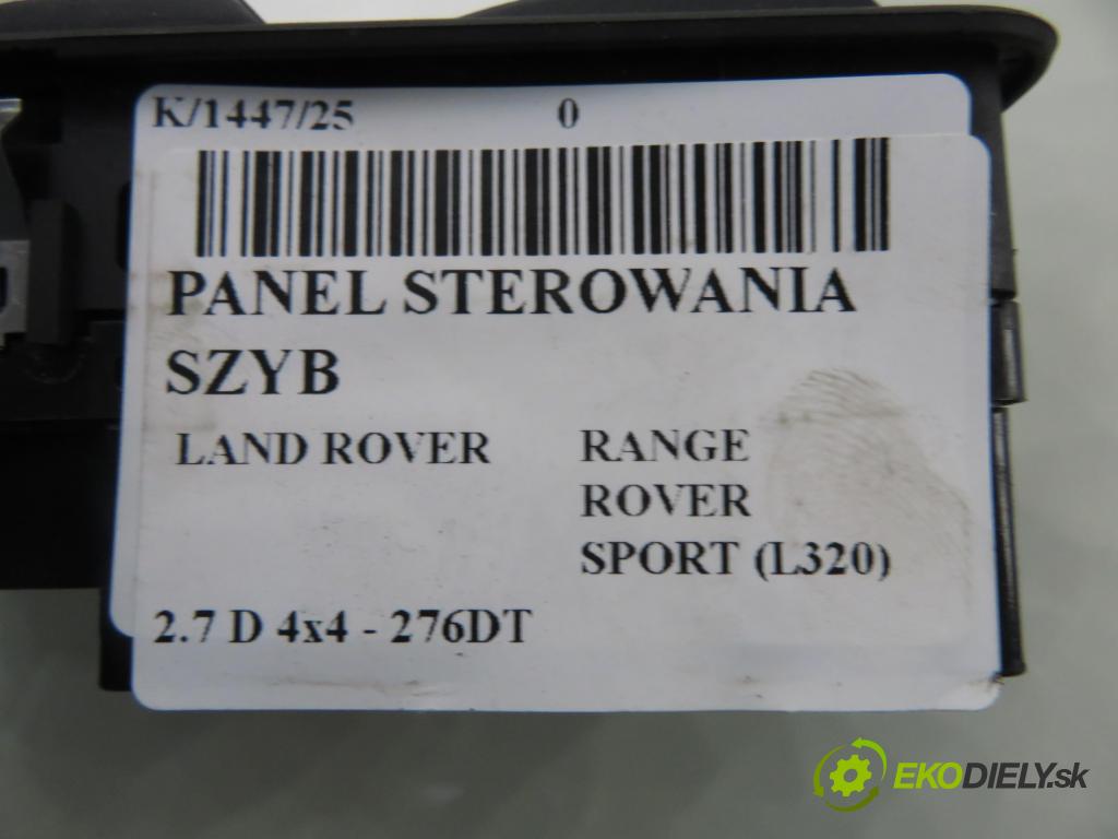 LAND ROVER RANGE ROVER SPORT (L320) SUV 2007 140,00 2.7 TDV6 4x4 190 - 276DT (PSA) 2720,00 Panel ovládaní oken YUD501550PVJ