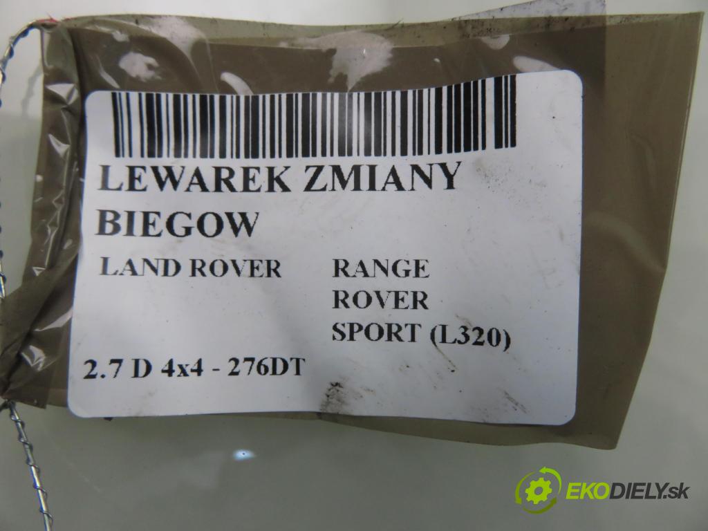 LAND ROVER RANGE ROVER SPORT (L320) SUV 2007 140,00 2.7 TDV6 4x4 190 - 276DT (PSA) 2720,00 ZVEDÁK: UCB500092