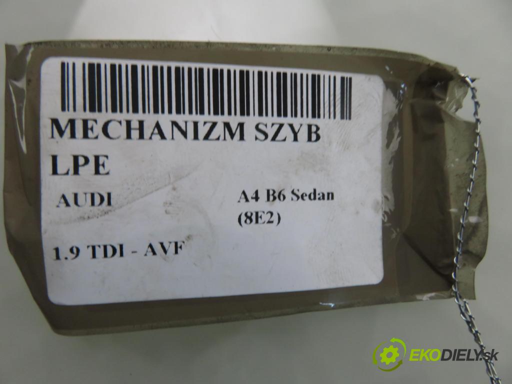 AUDI A4 (8E2, B6) SEDAN 2004 96,00 1.9 TDI PD 130 1896,00 mechanismus oken 5WK47002DBF ; 8E1959801B