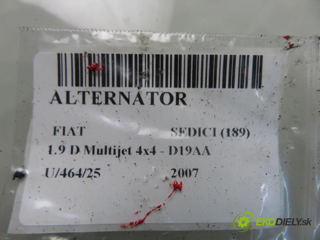 FIAT SEDICI (189_) CROSSOVER 2007 88,00 1.9 D Multijet 120 4x4 - D19AA 1910,00 Alternátor A4096 (Alternátor)