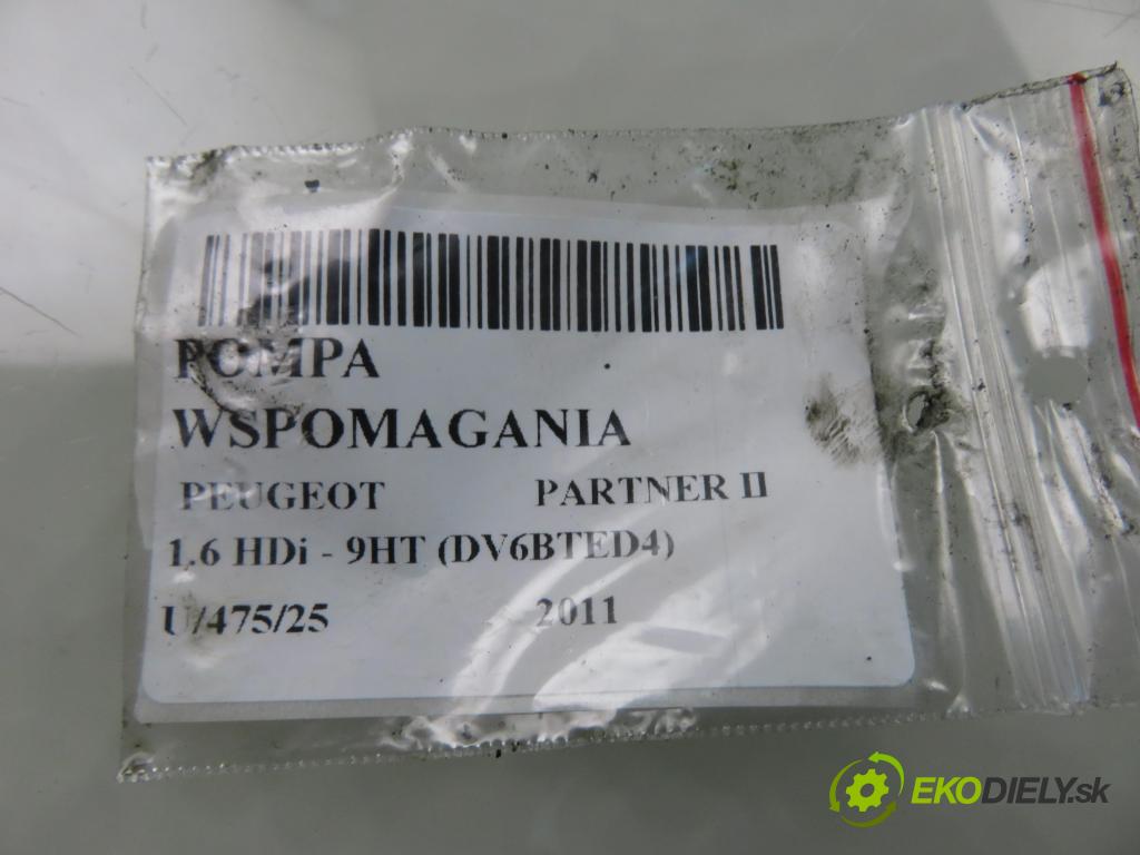 PEUGEOT PARTNER Skrzynia FURGON 2011 55,00 1.6 HDi - 9HT (DV6BTED4) 1560,00 pumpa servočerpadlo 7617955563 ; 9685555580 (Servočerpadlo)