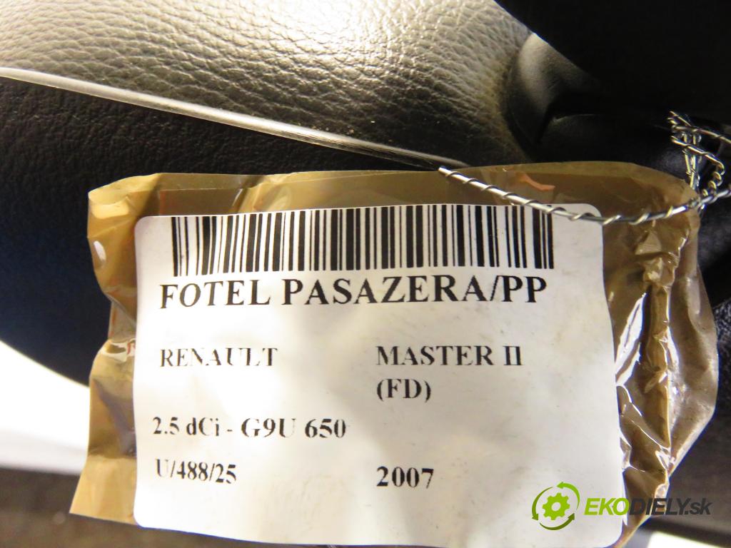 RENAULT MASTER II Skrzynia (FD) FURGON 2007 88,00 2.5 dCi 120 - G9U 650 2464,00 sedadlo CESTUJÍCÍ/PP