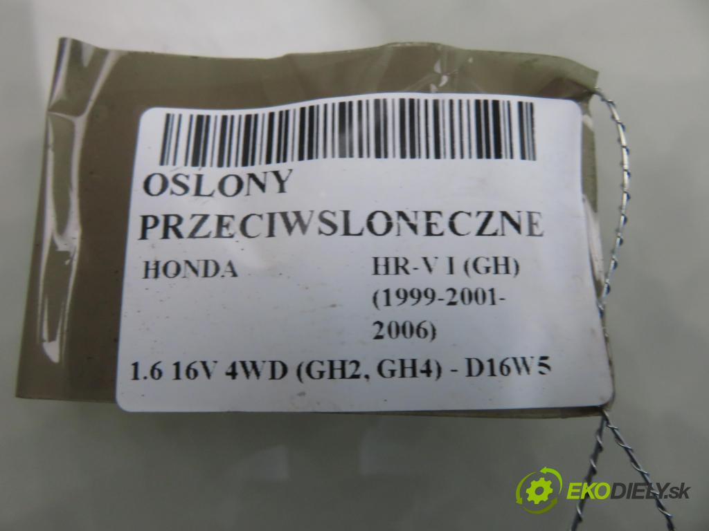 HONDA HR-V (GH) CROSSOVER 2004 91,00 1.6 16V 4WD (GH2, GH4) - D16W5 1590,00 KRYTY SLUNEČNÍ SVĚTLO