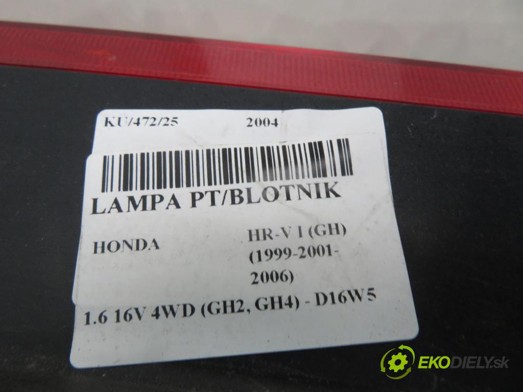 HONDA HR-V (GH) CROSSOVER 2004 91,00 1.6 16V 4WD (GH2, GH4) - D16W5 1590,00 světlo pravé zadní
