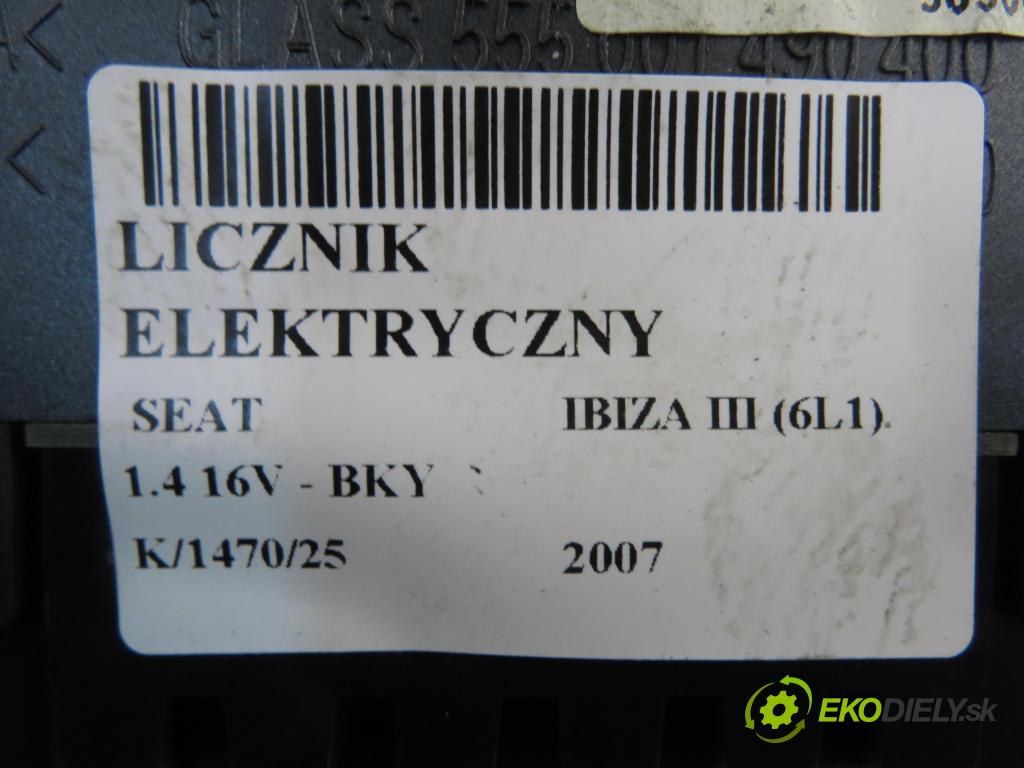 SEAT IBIZA III (6L1) HB 2007 55,00 1.4 16V - BKY 1390,00 prístrojovka elektrický 6L0920823