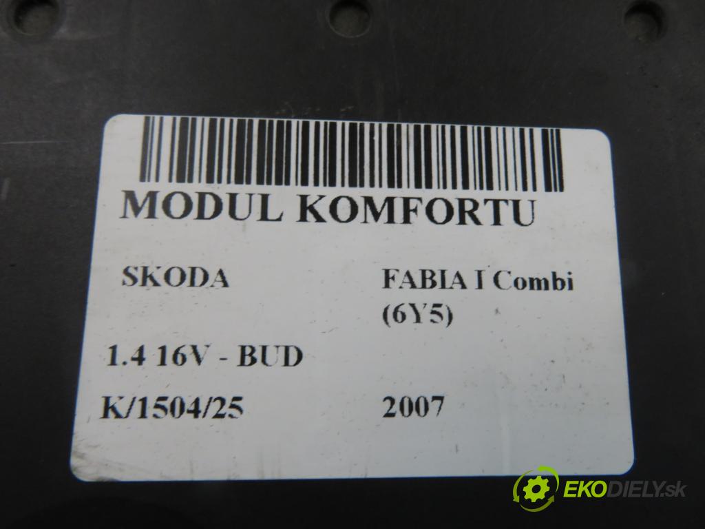 SKODA FABIA I Combi (6Y5) KOMBI 2007 59,00 1.4 16V - BUD 1390,00 MODUL komfortu 6Q2937049F ; 5WK48218