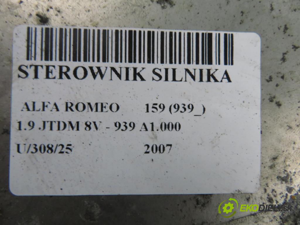ALFA ROMEO 159 (939_) KOMBI 2007 88,00 1.9 JTDM 8V - 939 A1.000 1910,00 řídící jednotka motora 0281013137 ; 51812913