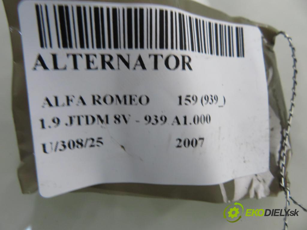ALFA ROMEO 159 (939_) KOMBI 2007 88,00 1.9 JTDM 8V - 939 A1.000 1910,00 Alternátor 51764265 (Alternátor)