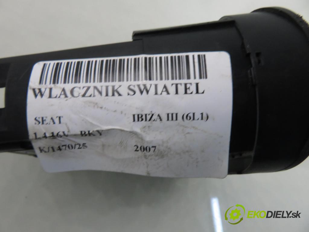 SEAT IBIZA III (6L1) HB 2007 55,00 1.4 16V - BKY 1390,00 přepínač světla 6L1941531AF