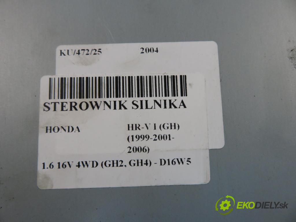 HONDA HR-V (GH) CROSSOVER 2004 91,00 1.6 16V 4WD (GH2, GH4) - D16W5 1590,00 řídící jednotka motora 37820PEMG01 ; 1315210359