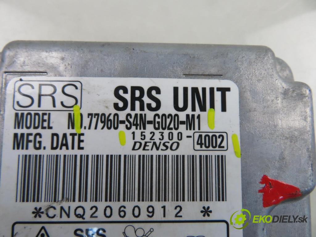 HONDA HR-V (GH) CROSSOVER 2004 91,00 1.6 16V 4WD (GH2, GH4) - D16W5 1590,00 MODUL air BAG 77960S4NG020M1 ; 1523004002