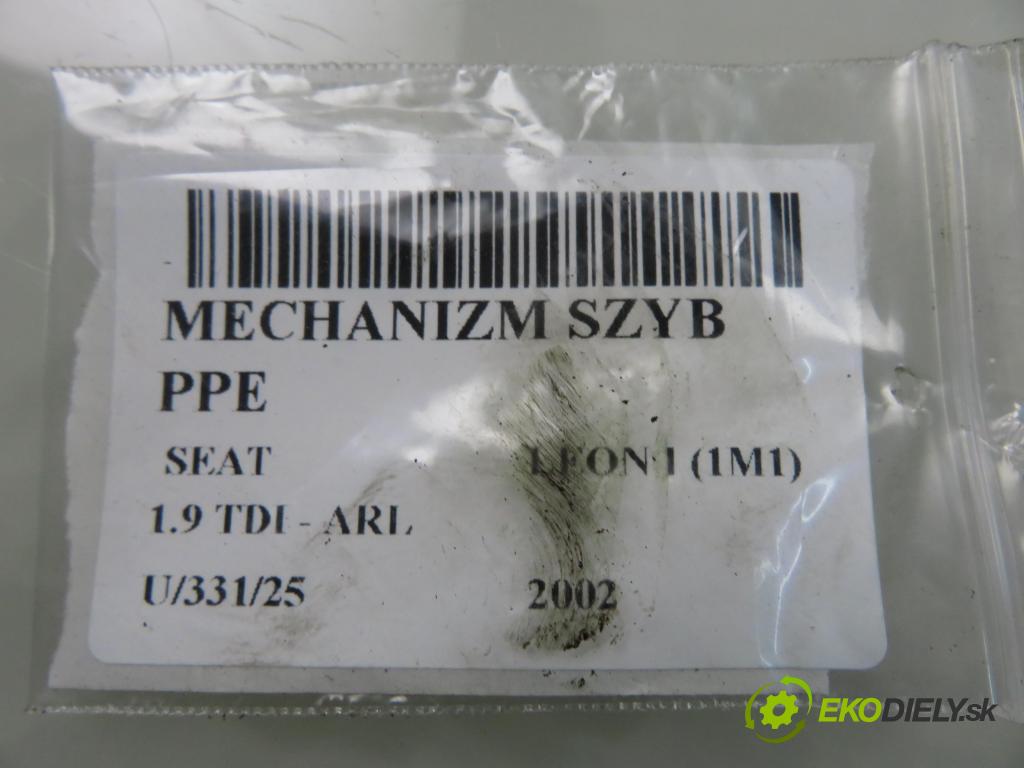 SEAT LEON (1M1) HB 2002 110,00 1.9 TDI PD 150 - ARL 1896,00 mechanismus oken PPE 1C1959802A ; 1M0837756B