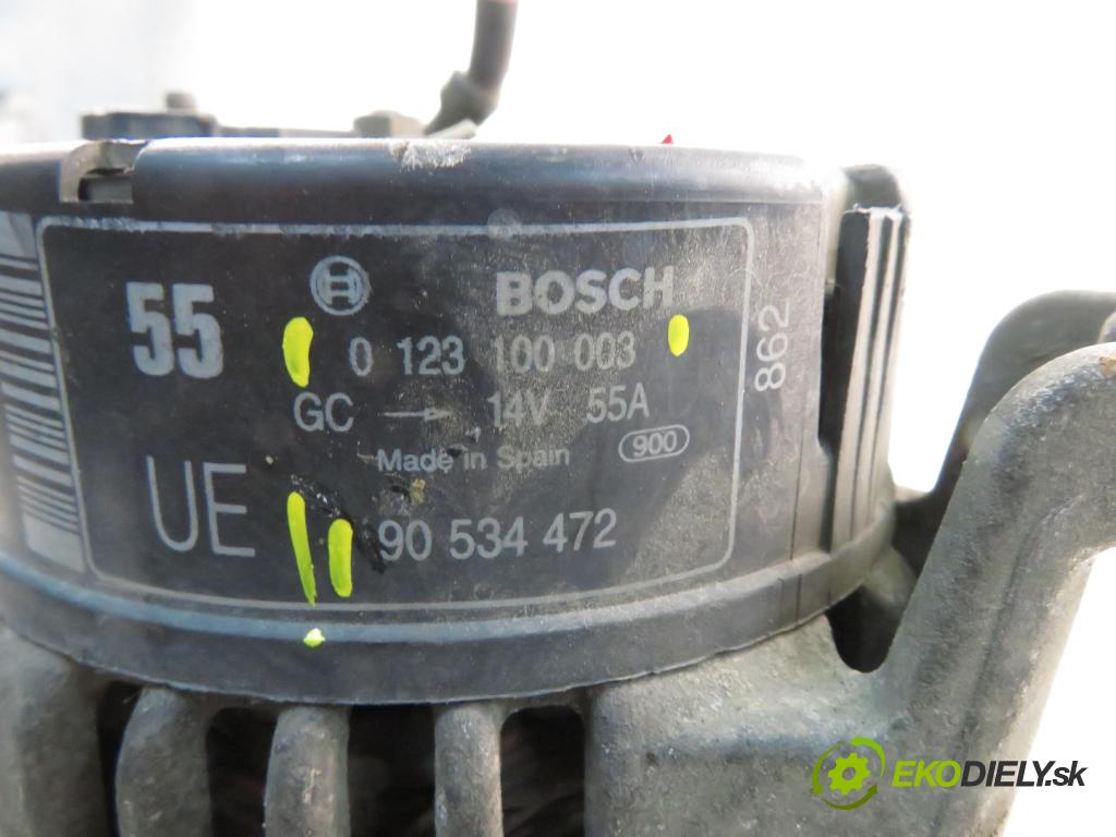 OPEL CORSA B (S93) HB 2000 66,00 1.4 i 16V - X 14 XE 1389,00 Alternátor 90534472 ; 0123100003 ; 90534472UE (Alternátor)
